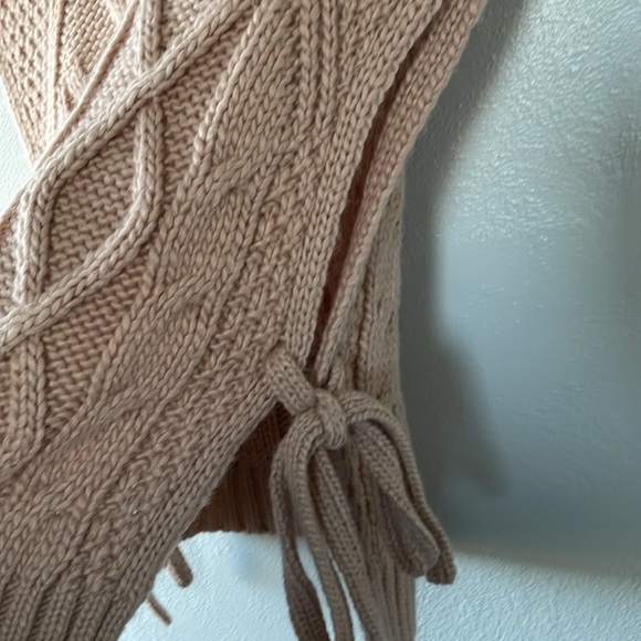 Marie Oliver Dusty Rose Palmer Popover Sweater Vest XS Open Side With Ties - Picture 3 of 7